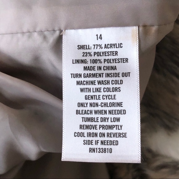 PS COUTURE faux fur hooded jacket, size 14 - Picture 7 of 7